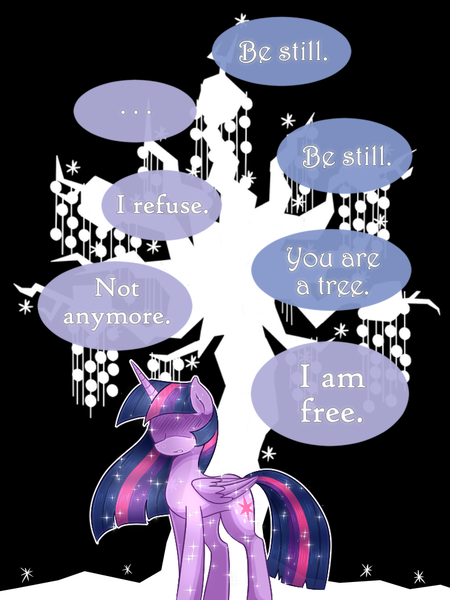 Size: 750x1000 | Tagged: artist:vavacung, derpibooru import, female, safe, treelight sparkle, tree of harmony, twilight sparkle