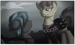 Size: 2800x1700 | Tagged: semi-grimdark, artist:elmutanto, derpibooru import, oc, oc:fantastic storm, unofficial characters only, earth pony, pegasus, fallout equestria, fanfic:fallout equestria: broken oaths, male, stallion