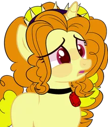 Size: 1280x1494 | Tagged: safe, artist:bublebee123, artist:icey-wicey-1517, color edit, derpibooru import, edit, part of a set, adagio dazzle, ponified, pony, unicorn, adoragio, base used, collaboration, colored, cute, disturbed, equestria girls ponified, female, gem, headband, heart eyes, image, mare, missing cutie mark, open mouth, png, simple background, siren gem, solo, stinky neck, stinky nose, stinky smell, stinky sniff, stinky tongue, transparent background, wingding eyes