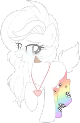 Size: 1280x1959 | Tagged: safe, artist:azrealrou, artist:lazuli, derpibooru import, oc, unofficial characters only, earth pony, pony, bandage, base used, clothes, jewelry, necklace, simple background, socks, solo, transparent background