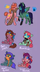 Size: 1000x1800 | Tagged: safe, artist:lavvythejackalope, derpibooru import, oc, oc:dark matter, unofficial characters only, earth pony, pegasus, pony, :o, baby, baby pony, clothes, earth pony oc, eyes closed, freckles, high, open mouth, pegasus oc, raised hoof, reference sheet, scarf, simple background, sitting, stoned, tattoo, underhoof, wide eyes, wings