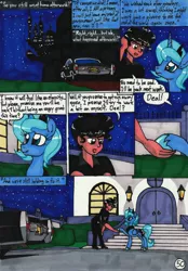 Size: 2079x2980 | Tagged: alicorn, artist:newyorkx3, canterlot castle, car, castle, comic, comic:young days, derpibooru import, human, oc, oc:tommy, princess luna, s1 luna, safe