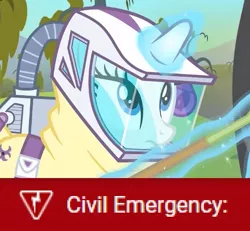 Size: 543x502 | Tagged: safe, derpibooru import, edit, edited screencap, screencap, rarity, pony, unicorn, bats!, coronavirus, covid-19, cropped, hazmat suit, ppe, respirator, solo