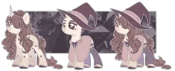 Size: 7499x3072 | Tagged: safe, artist:chococolte, derpibooru import, pony, unicorn, absurd resolution, bald, clothes, female, hat, mare, simple background, solo, transparent background, witch hat