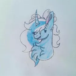 Size: 894x894 | Tagged: alicorn, alicorn oc, artist:dawn-n-night, bow, chest fluff, derpibooru import, ear fluff, eyes closed, female, hair bow, horn, mare, oc, oc:fleurbelle, safe, simple background, smiling, traditional art, wings