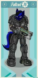 Size: 326x670 | Tagged: safe, artist:darrenfeline, derpibooru import, oc, oc:nightmare dancer, bat pony, fallout equestria, bat pony oc, bat wings, enclave, enclave armor, fallout, fallout 76, wings