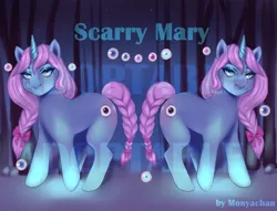 Size: 1500x1148 | Tagged: safe, artist:monyachan, derpibooru import, oc, pony, unicorn, adoptable, scary