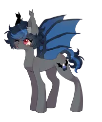 Size: 1554x1856 | Tagged: safe, artist:rymdsten, derpibooru import, oc, oc:lua, unofficial characters only, bat pony, bat pony oc, bat wings, female, mare, simple background, solo, transparent background, wings
