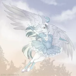 Size: 1920x1920 | Tagged: anthro, artist:acry-artwork, ballerina, ballet, clothes, derpibooru import, oc, pegasus, safe, solo, spread arms, spread wings, tutu, unofficial characters only, wings