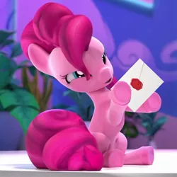 Size: 600x600 | Tagged: cropped, derpibooru import, edit, edited screencap, editor:logan jones, hello pinkie pie, invitation, letter, meme, pinkie pie, safe, screencap, solo, super smash bros.