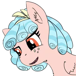Size: 1500x1500 | Tagged: safe, alternate version, artist:poniidesu, derpibooru import, cozy glow, oc, pegasus, pony, /mlp/, bow, bust, cozybetes, curly hair, cute, drawthread, female, filly, nuclear explosion, pointy teeth, portrait, pure concentrated unfiltered evil of the utmost potency, pure unfiltered evil, sharp teeth, simple background, smug, solo, teeth, transparent background