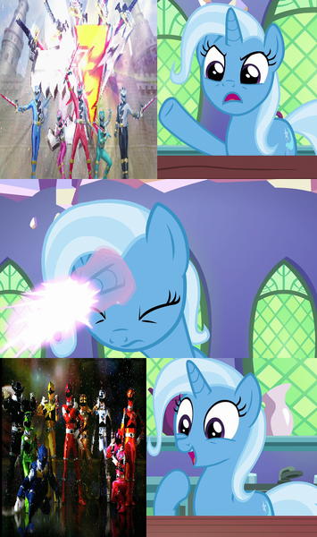 Size: 639x1080 | Tagged: safe, artist:eli-j-brony, artist:mega-poneo, derpibooru import, edit, edited screencap, screencap, trixie, all bottled up, exploitable meme, kishiryu sentai ryusoulger, magic, meme, super sentai, trixie fixing meme, uchu sentai kyuranger