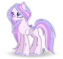 Size: 1014x940 | Tagged: safe, artist:6-fingers-lover, derpibooru import, oc, oc:kiki armour, unofficial characters only, pegasus, pony, female, mare, offspring, parent:princess cadance, parent:shining armor, parents:shiningcadance, simple background, solo, transparent background, white outline