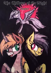Size: 1453x2080 | Tagged: safe, artist:mysteriousshine, derpibooru import, daring do, pegasus, pony, unicorn, comic:the children of the night, bust, comic, female, mare, smiling, traditional art