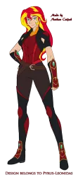 Size: 1305x2928 | Tagged: safe, artist:pyrus-leonidas, derpibooru import, part of a set, sunset shimmer, human, series:mortal kombat:defenders of equestria, equestria girls, badass, boots, bracer, clothes, crossover, female, fingerless gloves, gloves, high res, human coloration, humanized, mortal kombat, pants, part of a series, rayla, shoes, simple background, solo, the dragon prince, transparent background, video game crossover, woman