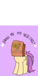 Size: 1080x2160 | Tagged: safe, artist:calebtyink, artist:paperbagpony, derpibooru import, oc, oc:paper bag, earth pony, pony, bendy and the ink machine, draw me my new face, exploitable meme, gears, loading screen, meme