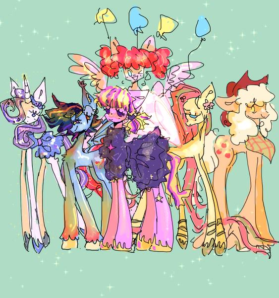 Size: 1200x1280 | Tagged: safe, artist:russianvore, derpibooru import, applejack, fluttershy, pinkie pie, rainbow dash, rarity, twilight sparkle, butterfly, butterfly pony, earth pony, hybrid, pegasus, pony, unicorn, g5, leak, spoiler:g5, alternate design, applejack (g5), balloon, big ears, butterfly wings, earth pony twilight, female, fluttershy (g5), hooves, image, large ears, mane six, mane six (g5), mare, pegasus pinkie pie, pinkie pie (g5), png, race swap, rainbow dash (g5), rarity (g5), redesign, simple background, smiling, spread wings, twilight sparkle (g5), twitterina design, wings