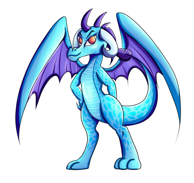 Size: 4218x4000 | Tagged: artist:coco-drillo, colourful, derpibooru import, dragon, horns, princess ember, safe, simple background, solo, standing, transparent background, wings