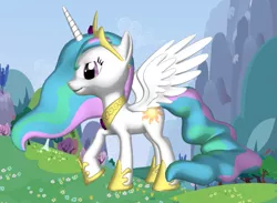 Size: 635x466 | Tagged: safe, artist:prismicdiamondart, derpibooru import, princess celestia, alicorn, pony, pony creator, 3d, 3d pony creator, female, hoof shoes, mare, peytral, ponylumen, raised hoof, solo