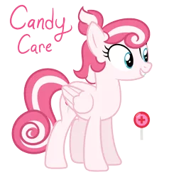 Size: 2000x2100 | Tagged: safe, derpibooru import, oc, oc:candy care, unofficial characters only, pegasus, pony, base used, female, folded wings, happy, pink, simple background, smiling, transparent background, wings