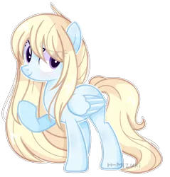 Size: 1512x1580 | Tagged: safe, artist:harukamizuki-chan, artist:pegasski, derpibooru import, oc, unofficial characters only, pegasus, pony, base used, eye clipping through hair, female, mare, simple background, solo, transparent background, white outline