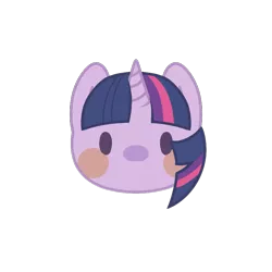 Size: 800x800 | Tagged: artist:mya3332, beady eyes, blushing, blush sticker, bust, chibi, cute, derpibooru import, head only, looking at you, part of a set, portrait, safe, simple background, solo, transparent background, twiabetes, twilight sparkle