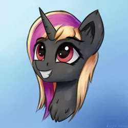 Size: 1024x1024 | Tagged: artist:adagiostring, bust, changeling, cute, derpibooru import, oc, portrait, safe, solo, unofficial characters only