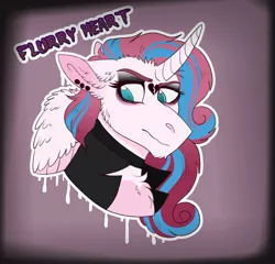 Size: 1280x1229 | Tagged: safe, artist:streetlightsatnight, derpibooru import, princess flurry heart, alicorn, pony, auraverse, bust, older, older flurry heart, princess emo heart