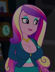 Size: 746x969 | Tagged: suggestive, artist:wanderingeditor, derpibooru import, edit, edited screencap, screencap, princess cadance, equestria girls, friendship games, belly button, big breasts, breast edit, breasts, busty princess cadance, cleavage, cropped, dean cadance, female, huge breasts, solo, solo female