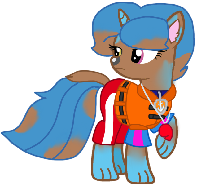 Size: 1124x1061 | Tagged: alternate universe, artist:徐詩珮, base used, character to character, clothes, derpibooru import, lifeguard, lifeguard spring rain, lifejacket, male to female, paw patrol, rule 63, safe, series:sprglitemplight diary, series:sprglitemplight life jacket days, series:springshadowdrops diary, series:springshadowdrops life jacket days, simple background, spring rain, spring rain is not amused, transformation, transgender transformation, transparent background, unamused, zuma (paw patrol)