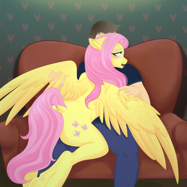 Size: 5000x5000 | Tagged: questionable, alternate version, artist:evlass, derpibooru import, fluttershy, oc, human, pegasus, pony, semi-anthro, absurd resolution, accidental orgasm, accidental stimulation, ahegao, canon x oc, casual nudity, clothed male nude female, dock, fanfic art, female, female orgasm, heart eyes, human male, human male on mare, human on pony action, imminent bite, interspecies, male, mare, massage, nudity, open mouth, orgasm, spread wings, straight, strategically covered, tongue out, underhoof, wingboner, wingding eyes, wings