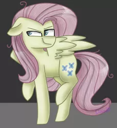 Size: 726x794 | Tagged: safe, artist:clairedaartiste444, derpibooru import, mean fluttershy, pegasus, pony, the mean 6, clone, solo