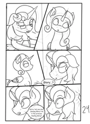 Size: 2904x4000 | Tagged: safe, artist:jamestoneda, author:bigonionbean, derpibooru import, oc, oc:king righteous authority, oc:princess young heart, oc:queen fresh care, oc:wonder weather, alicorn, pony, comic:securing a sentinel, alicorn oc, alicorn princess, armor, clothes, comic, commissioner:bigonionbean, cute, dialogue, father and child, father and daughter, female, fusion, fusion:king righteous authority, fusion:princess young heart, fusion:queen fresh care, fusion:wonder weather, glasses, horn, husband and wife, male, mare, mother and child, mother and daughter, ponyville, shocked, sketch, sketch dump, stallion, wings