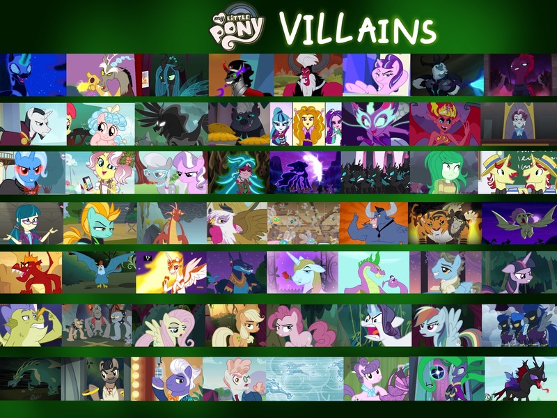 Size: 2732x2048 | Tagged: safe, derpibooru import, edit, edited screencap, screencap, ahuizotl, aria blaze, basil, chancellor neighsay, chimera sisters, cozy glow, daybreaker, diamond tiara, discord, doctor caballeron, flam, flim, fluttershy, garble, gilda, gladmane, gloriosa daisy, grubber, iron will, juniper montage, king sombra, lightning dust, lord tirek, mane-iac, mean applejack, mean fluttershy, mean pinkie pie, mean rainbow dash, mean rarity, mean twilight sparkle, nightmare moon, pharynx, pony of shadows, prince blueblood, principal abacus cinch, queen chrysalis, silver spoon, sludge (dragon), sonata dusk, spike, starlight glimmer, storm king, sunset shimmer, suri polomare, svengallop, tantabus, tempest shadow, trixie, twilight sparkle, vignette valencia, wallflower blush, wind rider, alicorn, bat pony, centaur, changeling, changeling queen, chimera, cockatrice, demon, diamond dog, draconequus, dragon, earth pony, gryphon, hedgehog, minotaur, parasprite, pegasus, pony, unicorn, windigo, yeti, equestria girls, my little pony: the movie, the mean 6, alicorn amulet, antagonist, bat ponified, clone, female, flim flam brothers, flutterbat, green dragon, midnight sparkle, multiple heads, race swap, red dragon, shadowbolts, shadowbolts (crystal prep students), shadowbolts (nightmare moon's minions), spikezilla, sunset satan, three heads