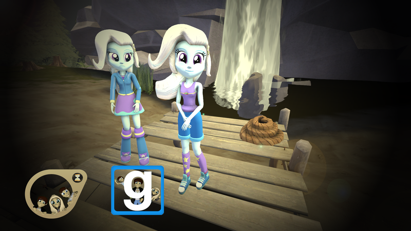 Size: 1920x1080 | Tagged: safe, artist:empireoftime777, artist:timetimeout, derpibooru import, trixie, equestria girls, legend of everfree, 3d, boots, clothes, downloadable, gmod, high heel boots, jacket, outfit, self paradox, shoes, skirt, socks, source filmmaker