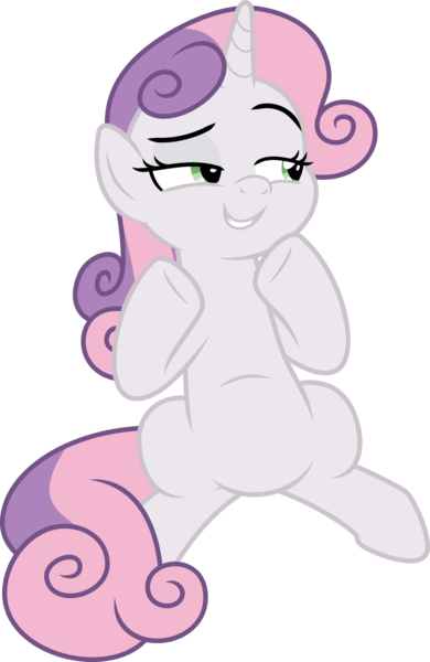 Size: 3000x4614 | Tagged: safe, artist:sollace, derpibooru import, sweetie belle, pony, unicorn, growing up is hard to do, .svg available, belly, lidded eyes, older, older sweetie belle, raised eyebrow, raised hoof, simple background, sitting, smiling, smirk, solo, transparent background, vector