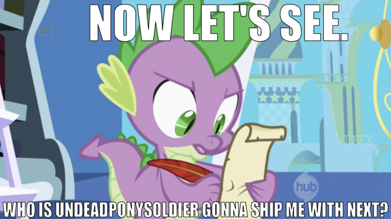 Size: 1161x652 | Tagged: canterlot, caption, derpibooru import, dragon, edit, edited screencap, editor:undeadponysoldier, friendship is magic, hub logo, image macro, implied shipping, list, listing, male, meme, paper, quill, safe, screencap, scroll, solo, spike, spike gets all the colts, spike gets all the entities, spike gets all the fillies, spike gets all the mares, spike gets all the stallions, straight, text, twilight's canterlot home, writing