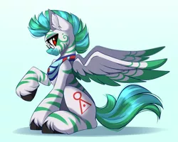 Size: 4165x3333 | Tagged: safe, artist:airiniblock, derpibooru import, oc, oc:kilani, unofficial characters only, pegasus, zebra, zebrasus, glasses, image, male, png, sitting, solo, stallion, wings, zebra oc