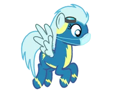 Size: 1024x768 | Tagged: safe, artist:crystal wishes, derpibooru import, oc, pegasus, pony, clothes, coronavirus, covid-19, face mask, female, flying, goggles, mare, ppe, simple background, solo, surgical mask, transparent background, uniform, wonderbolts, wonderbolts uniform