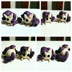 Size: 1936x1936 | Tagged: safe, artist:dawn-designs-art, derpibooru import, rarity, pony, unicorn, craft, photo, sculpey, sculpture, traditional art