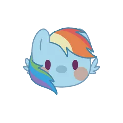 Size: 800x800 | Tagged: safe, artist:mya3332, derpibooru import, part of a set, rainbow dash, pegasus, pony, beady eyes, blush sticker, blushing, bust, chibi, cute, dashabetes, head only, looking at you, portrait, simple background, solo, transparent background