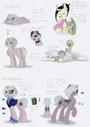 Size: 940x1324 | Tagged: safe, artist:ravenpuff, deleted from derpibooru, derpibooru import, oc, oc:moon blossom, oc:prof. sanguinem, oc:solar fusion, oc:sunshine unit, oc:whisper, unofficial characters only, bat pony, pony, unicorn, annoyed, baby, baby pony, bags under eyes, bat pony oc, bat wings, book, bust, chest fluff, choker, colt, ear fluff, eyeliner, eyes closed, female, filly, holding a pony, hug, jealous, looking up, magical gay spawn, makeup, male, mare, offspring, parent:oc:prof. sanguinem, parent:oc:sunshine unit, parents:oc x oc, race swap, raised hoof, reference sheet, sharp teeth, sleeping, stallion, swaddling, teeth, text, winghug, wings