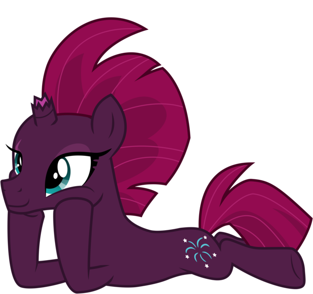 Size: 6356x5982 | Tagged: safe, artist:ejlightning007arts, derpibooru import, edit, tempest shadow, pony, unicorn, my little pony: the movie, broken horn, cute, cutie mark, eye scar, hoof on cheek, horn, lying down, scar, simple background, smiling, transparent background, vector