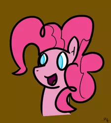 Size: 900x1000 | Tagged: safe, artist:moonahd, derpibooru import, pinkie pie, earth pony, pony, female, mare, open mouth, simple background, solo