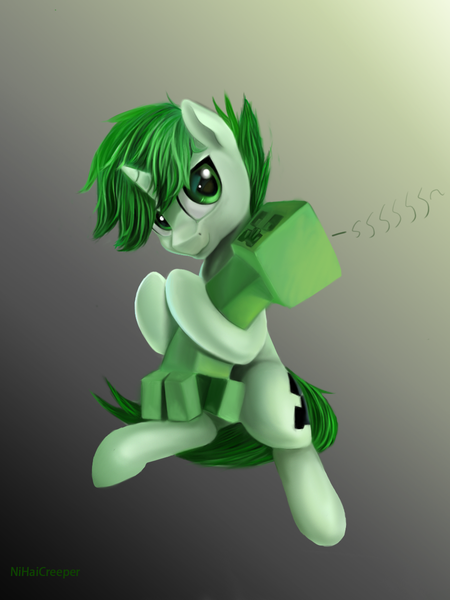 Size: 900x1200 | Tagged: safe, artist:nihaicreeper, derpibooru import, oc, oc:nihaicreeper, unofficial characters only, pony, unicorn, creeper, male, solo