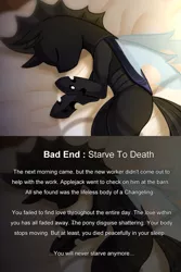 Size: 800x1200 | Tagged: artist:vavacung, bad end, changeling, dead, derpibooru import, male, safe, series:an unexpected love life of little changeling