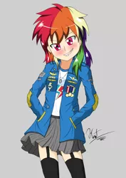 Size: 2480x3508 | Tagged: safe, artist:heart324, derpibooru import, rainbow dash, human, equestria girls, female, human coloration, humanized