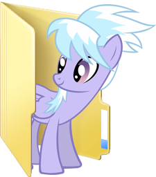 Size: 225x256 | Tagged: safe, derpibooru import, cloudchaser, pony, computer icon, desktop, folder, simple background, solo, transparent background