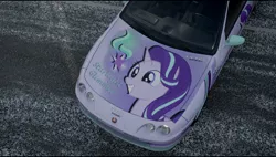 Size: 720x409 | Tagged: safe, derpibooru import, starlight glimmer, pony, unicorn, acura integra, car, female, forza horizon 4, game screencap, itasha, mare, smiling