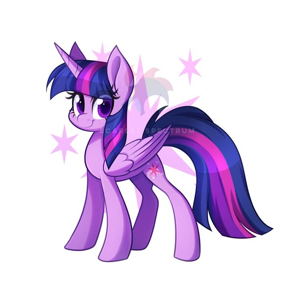 Size: 2048x2048 | Tagged: safe, artist:scarlet-spectrum, derpibooru import, twilight sparkle, twilight sparkle (alicorn), alicorn, pony, cute, cutie mark background, eye clipping through hair, female, high res, lightly watermarked, looking at you, mare, obtrusive watermark, solo, twiabetes, watermark